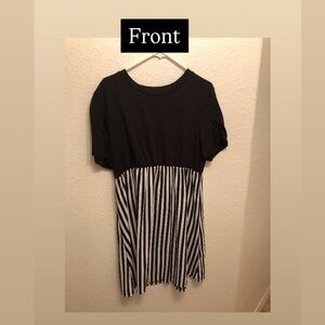 Black and White Striped Dress